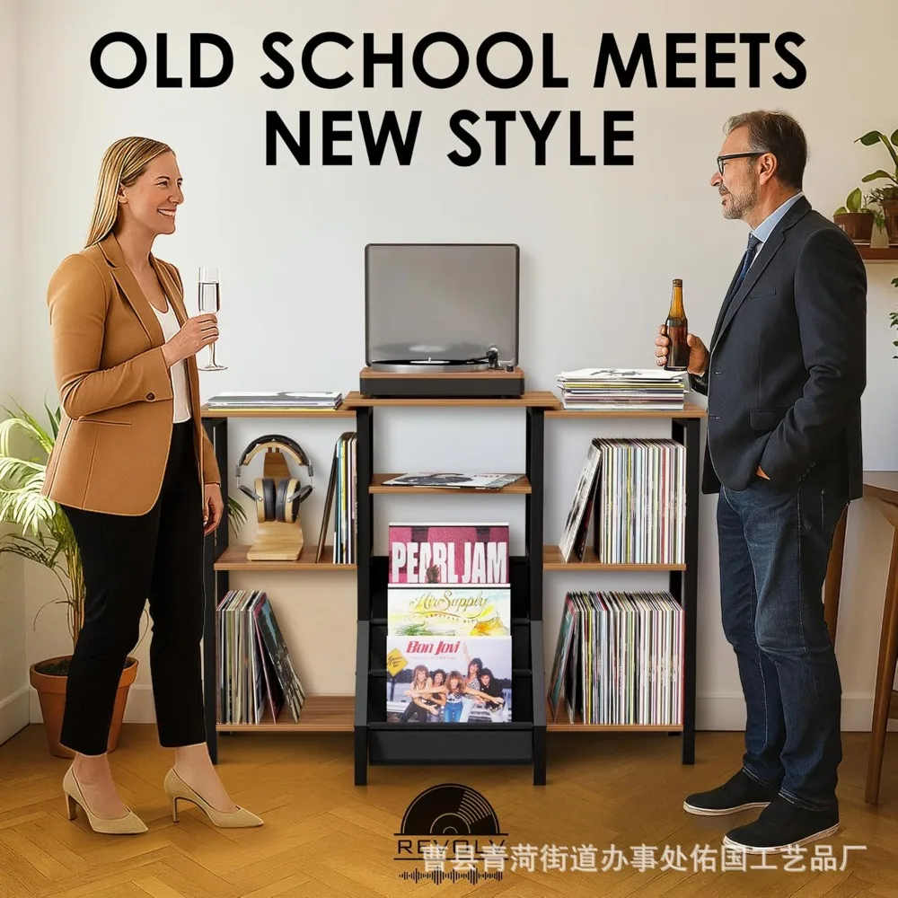 Vinyl record player storage rack Living room multi-functional CD holder Magazine rack Multi-layer display rack