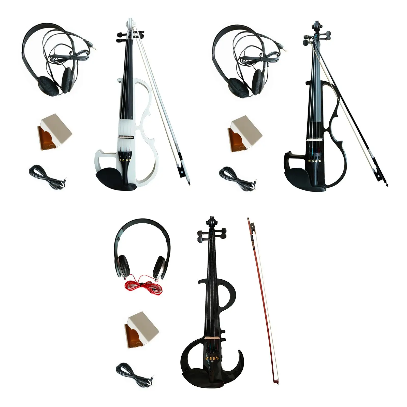 

Electric Violin with Fittings Fiddle Acoustic with Hard Case Electric Violin Set for Children Violin Lover Adults Stage Show