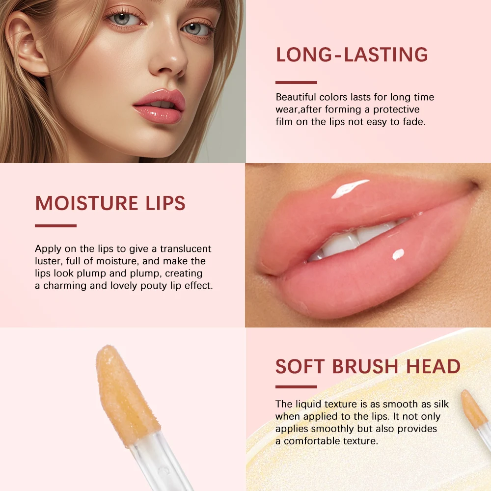 Nawilżający błyszczyk olejowy odżywia, nawilża, daje błyszczące usta, pielęgnacja ust, pomadka, powiększający usta, złuszczający, różowy błyszczyk olejowy do makijażu.