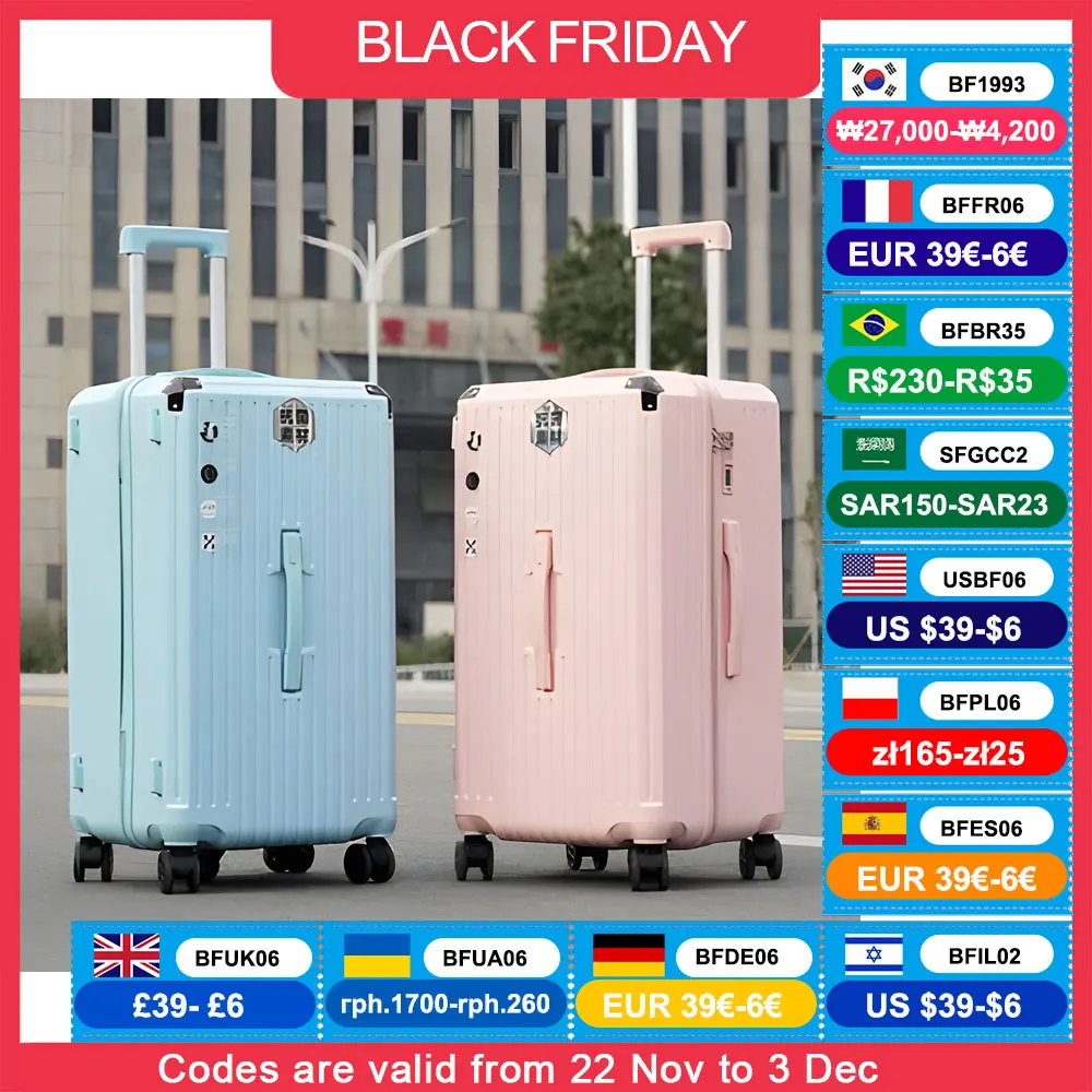 Five Wheel Thickening Travel Suitcase Rolling Luggage 22/24/26 inch Large Capacity Trolley Luggage Carry-On Cabin Suitcase