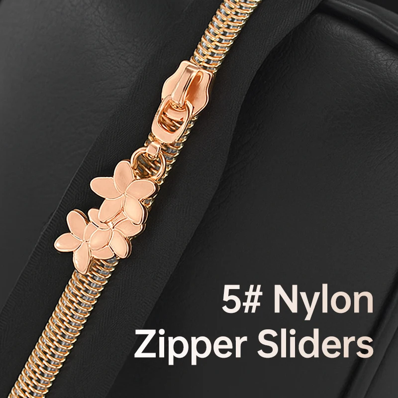 

Meetee 5# Sewing Zipper Sliders Replacement 5-20Pcs Clothes Nylon Zippers Cursor Luggage Decorative Zip Puller Head Repair Kits