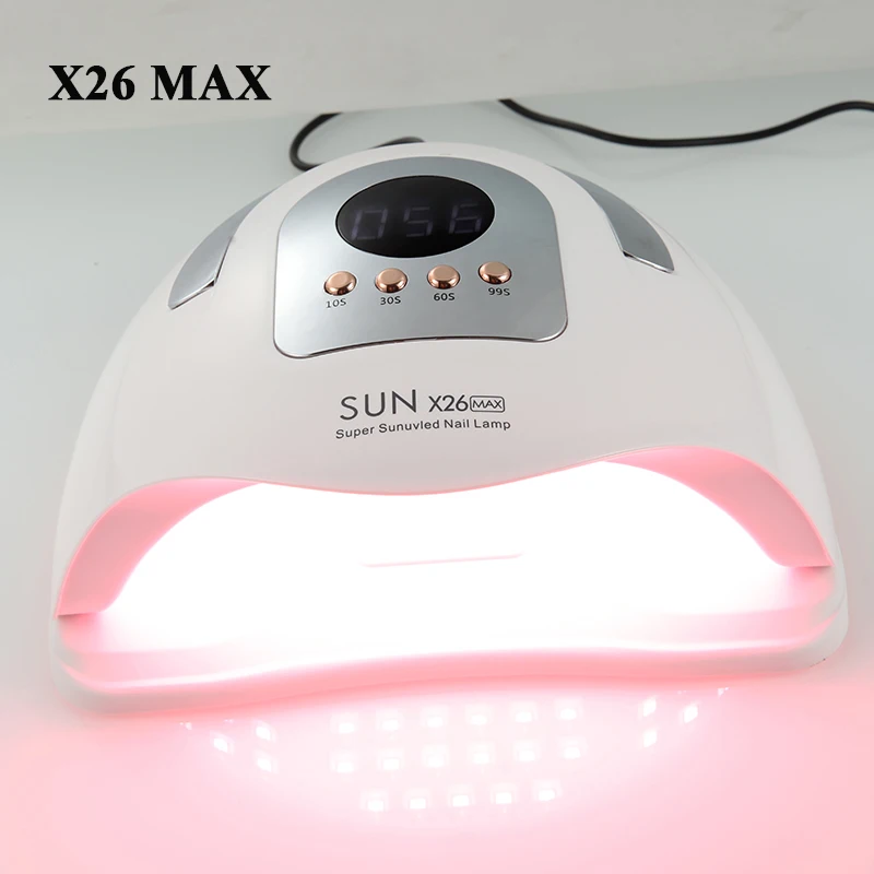 مصباح أظافر LED بالأشعة فوق البنفسجية من SUN X26MAX ، مجفف لطلاء الأظافر جل علاج سريع ، ضوء الأشعة فوق البنفسجية الاحترافي ، أداة تزيين الأظافر في صالون المنزل ، 81 مصباح
