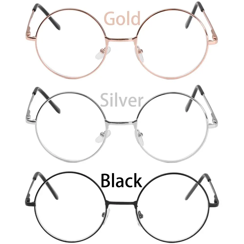 Vintage Round Nerd Myopia Glasses for Women Men Classic Metal Frame Short Sighted Glasses Vision Care -1.00~-4.0 Diopter Eyewear