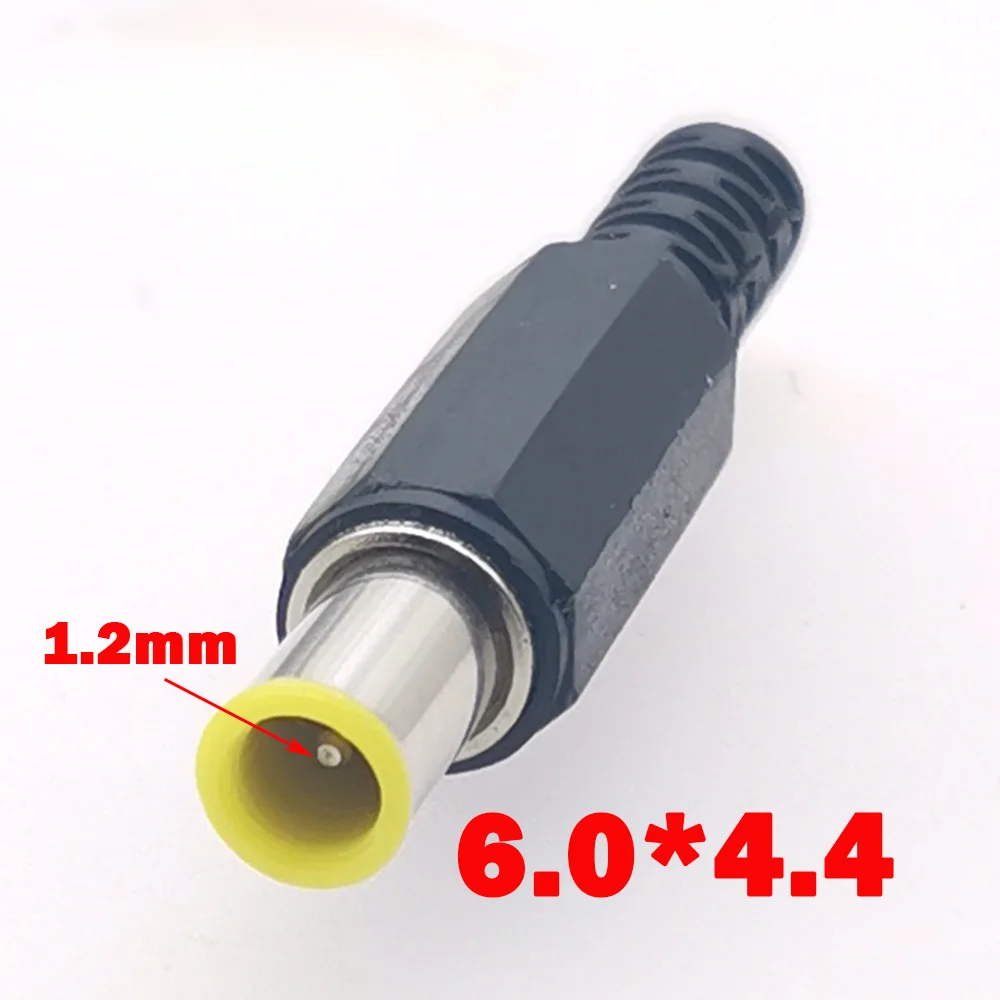5/10 szt. Wtyczka zasilania prądem stałym 6,0 × 4,4 mm złącze męskie DC6,0 * 4,4 DIY wtyczka ładująca średnica igły: 1,2 mm