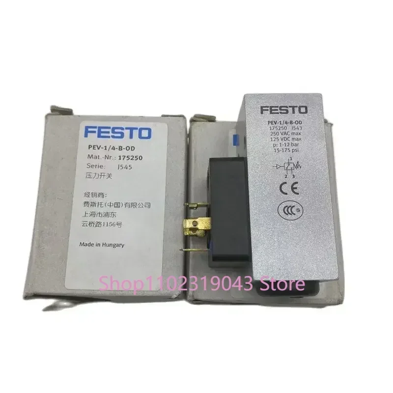 FESTO Pressure switch 175250 PEV-1/4-B-OD 161760 192488 PEV-1/4-B 10773 192489 PEV