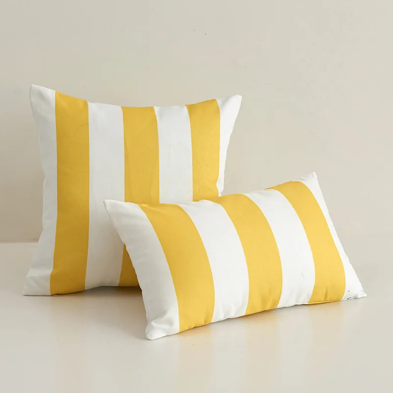 45x45cm 30x50cm Waterproof Outdoor Pillow Cover Summer Striped Decorative Cushion Cover for Couch Sofa Living Room Funda Cojin