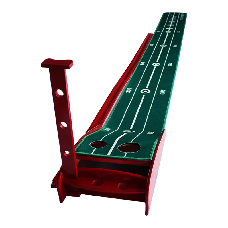 Pratica per putter da golf indoor, coperta da allenamento in velluto, forniture per pratiche da fairway da golf in legno massello