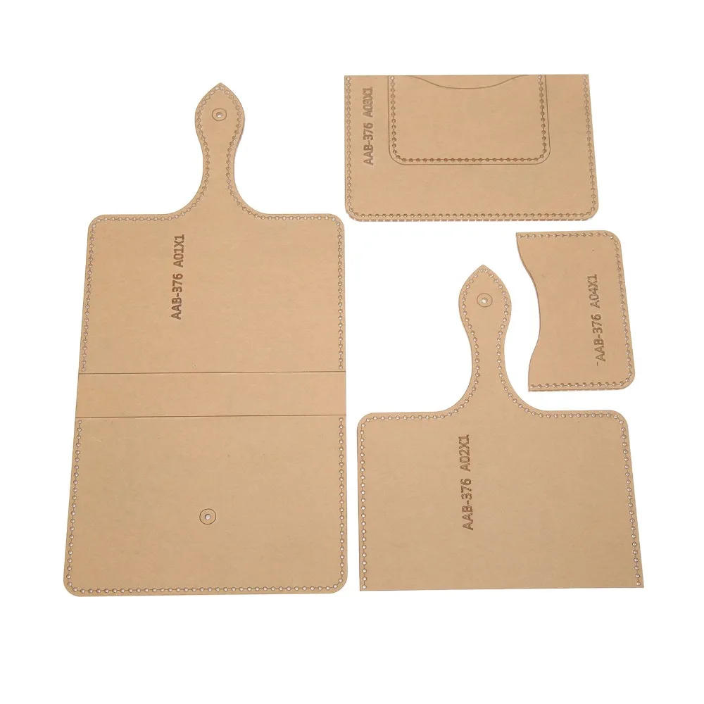 

4pcs Clear Acrylic Bag Template Leather Pattern Easy Crafting DIY Leather Craft Tool Acrylic Cutting Stencil Pattern Making