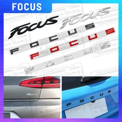 1PCS Metal For Focus ST Line Logo Emblem Glossy BlacK Car Rear Trunk Sticker Body Sign Badge Letter Decoration Accessories