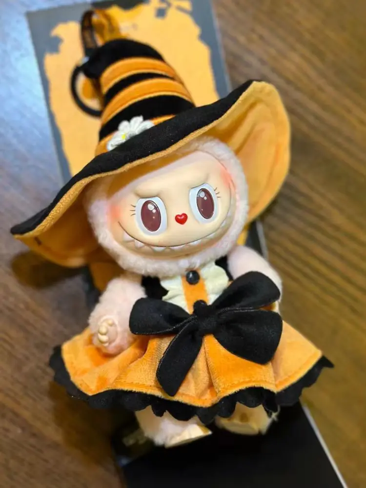 Genuine Mokoko Happy Halloween Labubu Pumpkin Party Series Magic Vinyl Pendent Doll Keychain Kawaii Toys Birthday Gift In Stock