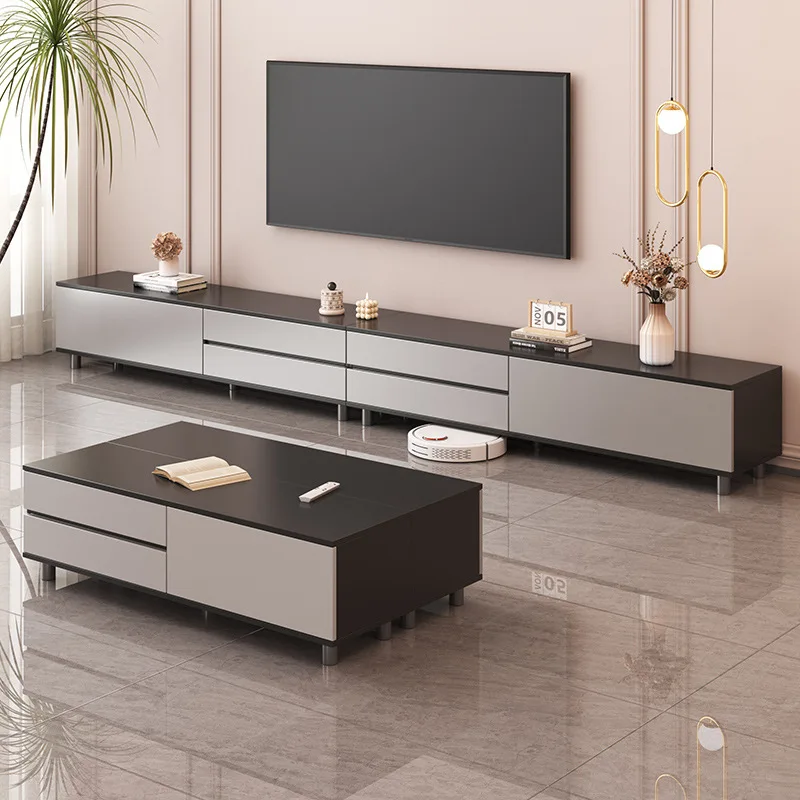 

Customized TV Cabinet Living Room Household Small Apartment Floor Storage Locker Integrated Coffee Table TV Cabinet