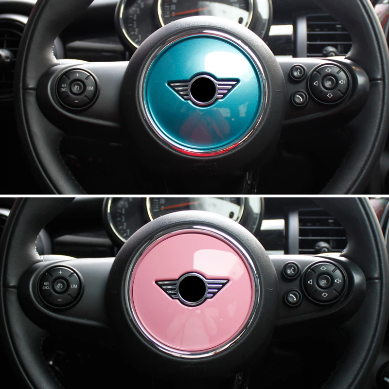 Car Steering Wheel Decorative Cover Center Modification Sticker For BMW MINI COOPER JCW F54 F55 F56 F57 F60 Interior Accessories