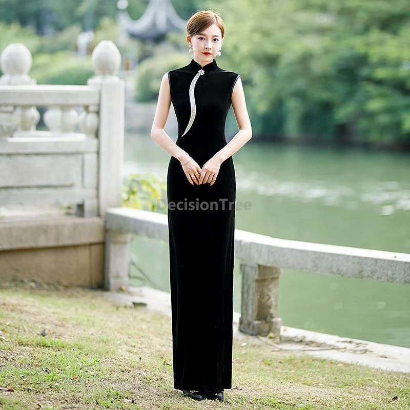 2025 sierlijke high-end banket chinese stijl avondjurk vintage traditionele modieuze cheongsam dagelijks verbeterde dame qipao