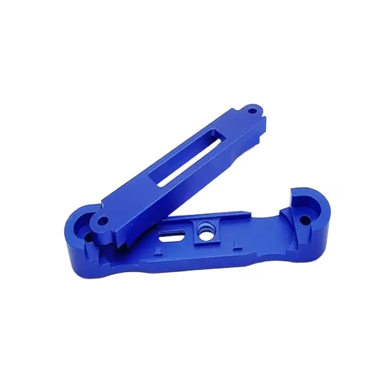 Custom CNC Machining Blue Anodized Aluminum Alloy Mechanical Special-Shaped Connecting Parts Equipment Support Accessories