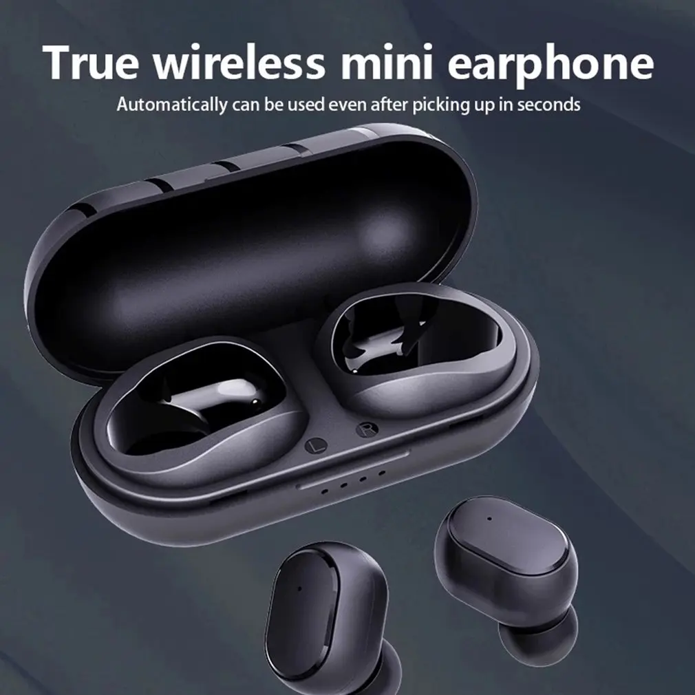 Mini T6 Wireless Bluetooth 5.0 Earphone In Ear 3D Stereo Sport Headphones With Mic Touch Control Noise Reduction Earbuds Headset