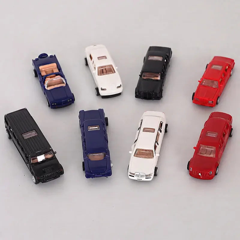 1/87 Scale 4D Plastic Assembled Car 7cm Modern Cars Collection Puzzle Assembling Toys for Children 8 Kinds To Choose