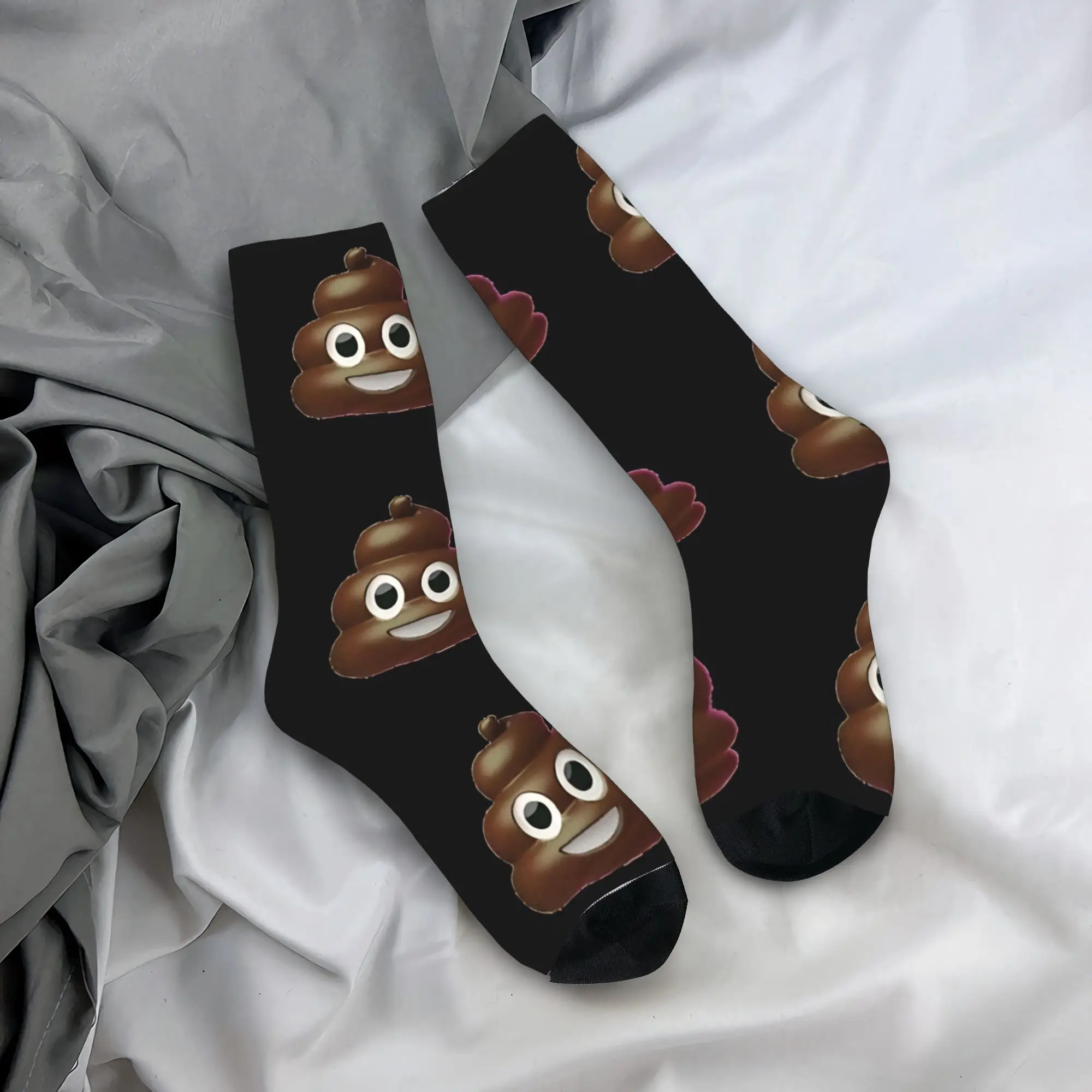 Men's Socks Shit Emoji    Stockings Non-Slip Quality Socks Winter Leisure Pattern Cycling Socks