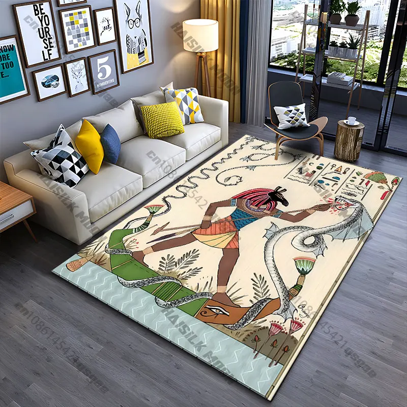 Ancient mythology battle depiction carpet Yoga living room room decor children's crawling mat doormat area rug games mat