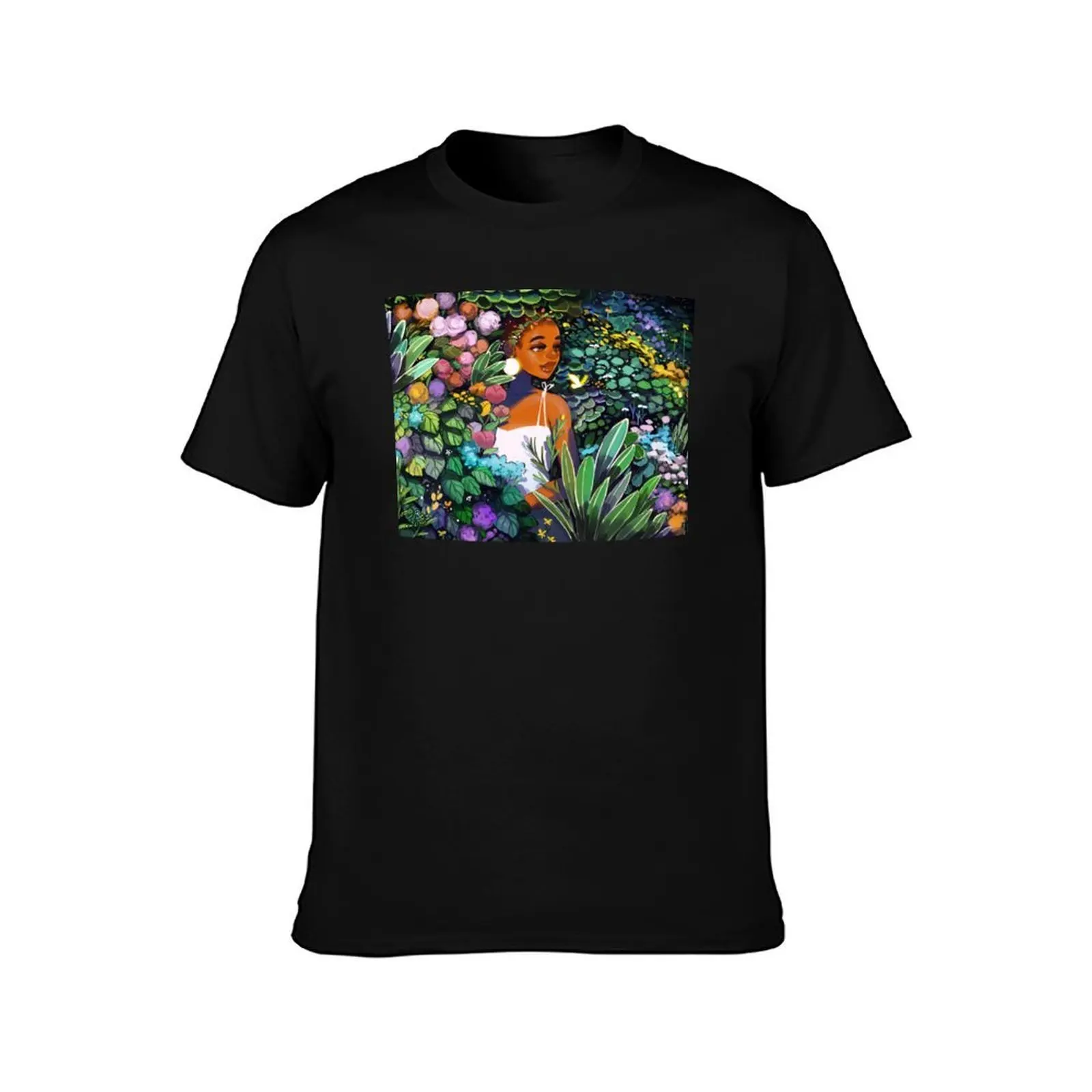 Garden Hideaway T-Shirt, Summer Casual Cotton Tee, Oversized Streetwear Tops, Vintage Graphic Print, Loose Fit Short Sleeve
