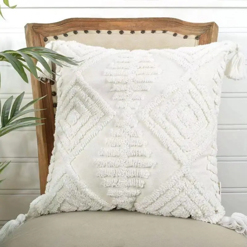 2 Stück Bohemian-Stil Ethno-Jacquard Kissenbezüge 45x45cm Sie können 2 Kissenbezüge auswählen oder sie zufällig erhalten. – Detail 10