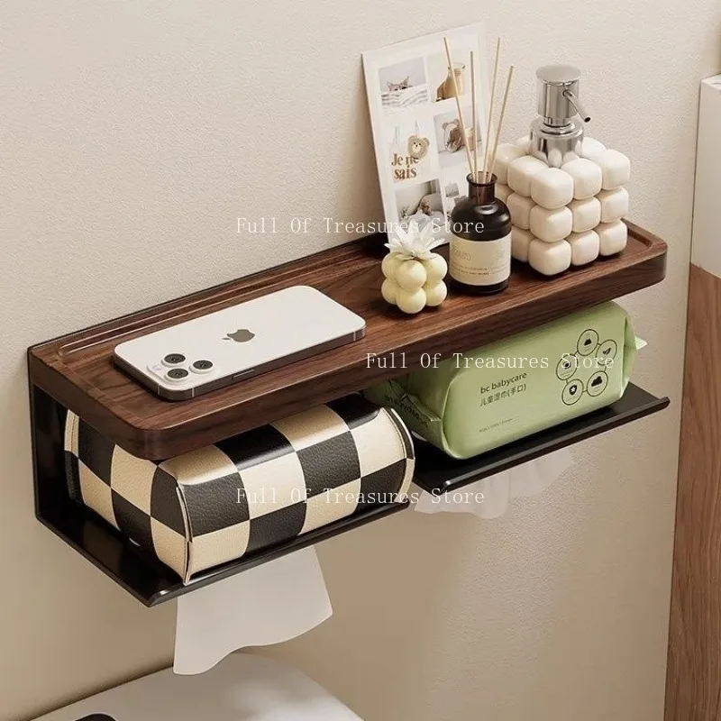 

Коробка для туалета из орехового дерева, коробка для салфеток для ванной комнаты, без перфорации, стойка для мытья рук, коробка для рук