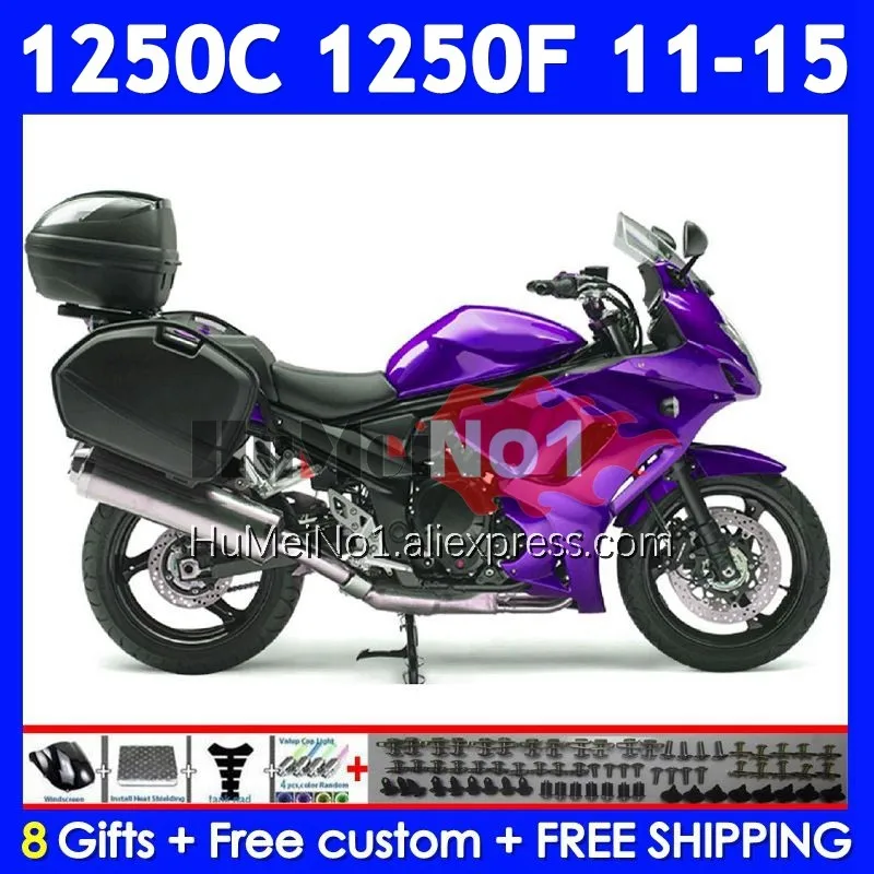 Kit For SUZUKI Bandit GSX1250F GSXF 1250 11 12 13 14 15 124No.19 GSXF1250 Gloss purple GSX1250C 2011 2012 2013 2014 2015 Fairing