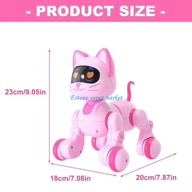 090B ของเล่นหุ่นยนต์สัตว์เลี้ยงคู่หูอัตโนมัติพร้อมฟังก์ชันจับเวลา ของเล่นวัสดุ ABS