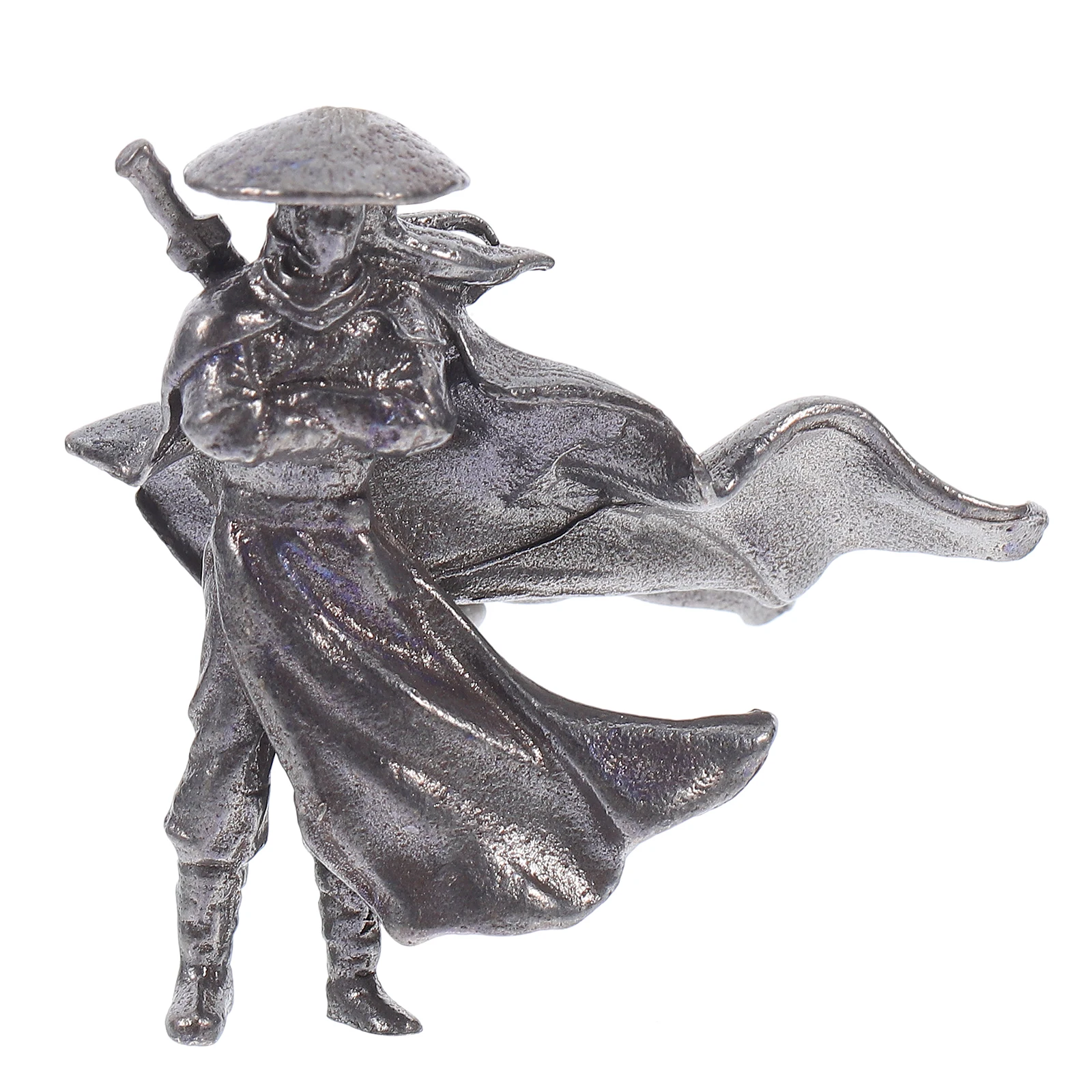 

1pc Heroes Mini Figurines Chinese Wuxia Ornaments Bonsai Decor Accessories Metal Statues Desktop Garden Models