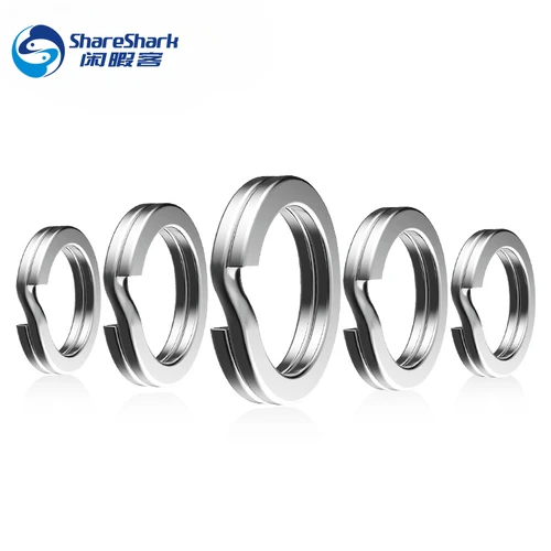 1000 Uds. Anillos divididos de pesca de acero inoxidable conectores de señuelo de alta resistencia aparejos de pesca anillos divididos de pesca de agua salada