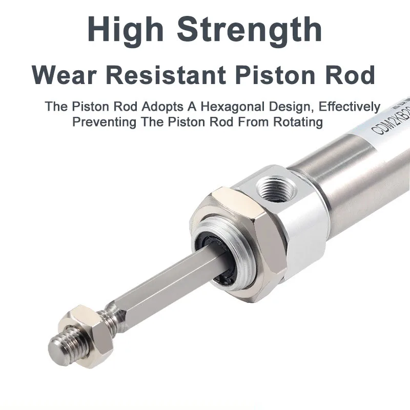 اسطوانة هوائية CDM2KB اسطوانة صغيرة سداسية مضادة للدوران 20-40*50-300 مللي متر مادة من الستانلس ستيل ليس من السهل الصدأ #3