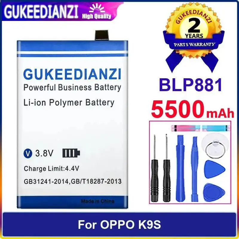 

Mobile Phone Battery High-Efficiency BLP881 5500Mah For Oppo K9S