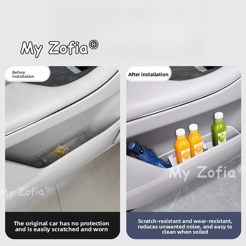 For Geely Galaxy M9 2026 2027 Car Door Side Insert Storage Box Item Anti-Scratch Door Pocket Tray Interior Items Accessories