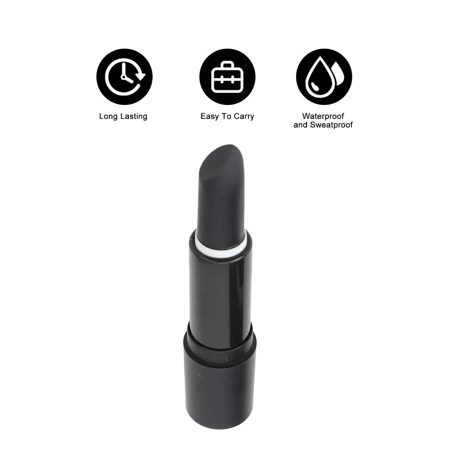 عصا طلاء الوجه والجسم بوزن 0.1 أونصة، مكياج أسود مقاوم للماء للرياضة في الهالوين، طلاء عيون محمول مقاوم للعرق #6