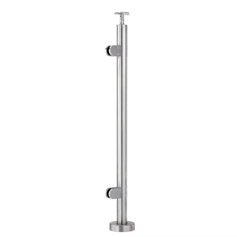 Stainless steel adjustable height stair railing handrail