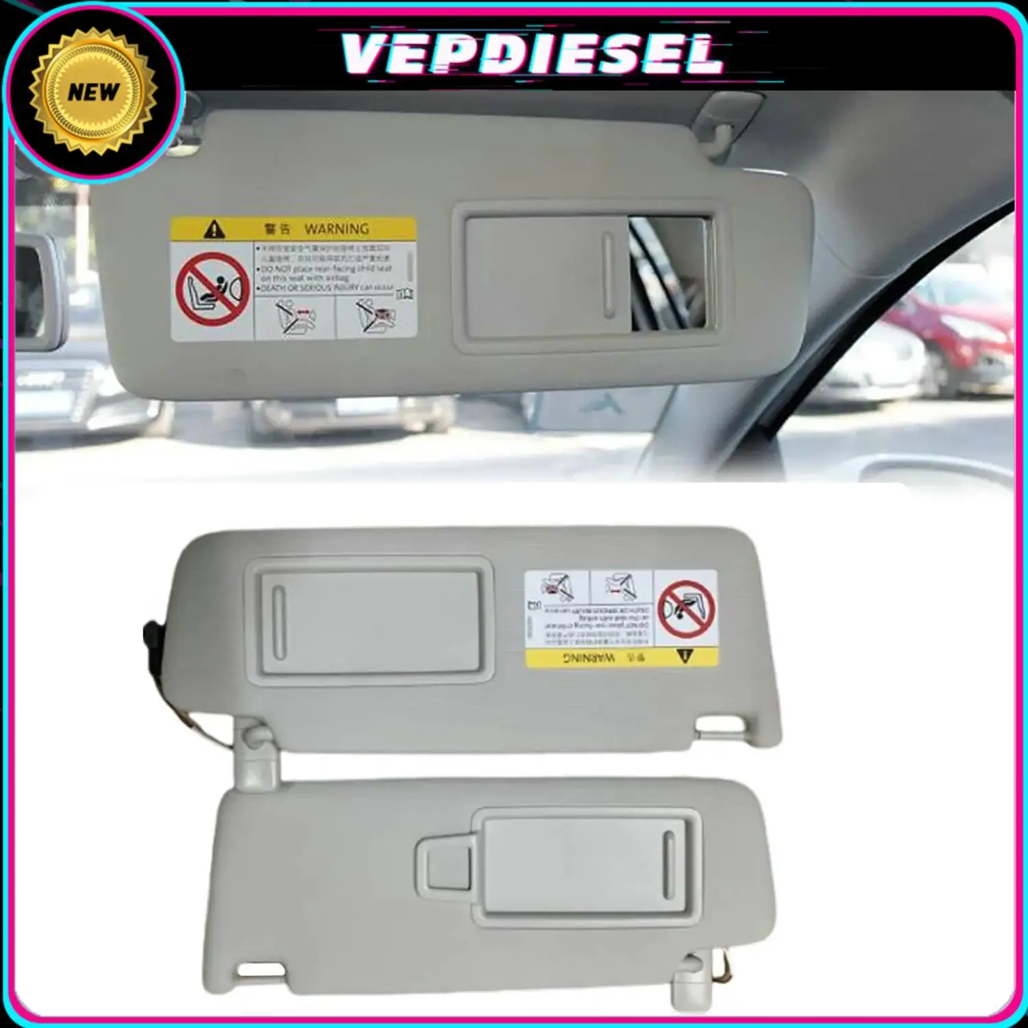 

2Pc Front Sun Visor Panel With Makeup Mirror 5GG857551 5GG857552 FOR Volkswagen Golf MK7 Passat B8 T-Cross Car Accessories