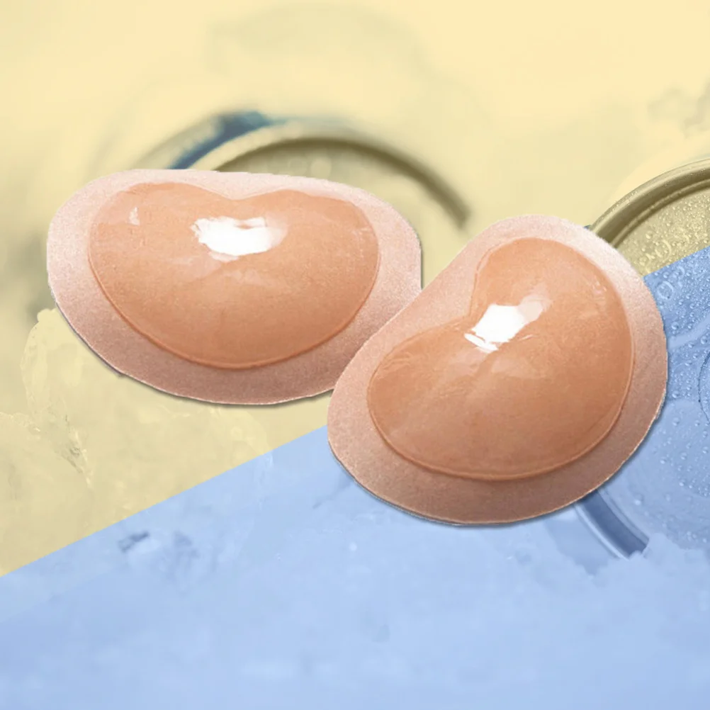 

One Pair Self Adhesive Bra Silicone Covers Strapless Invisible Bra Concealers Pasties Skin Friendly Reusable