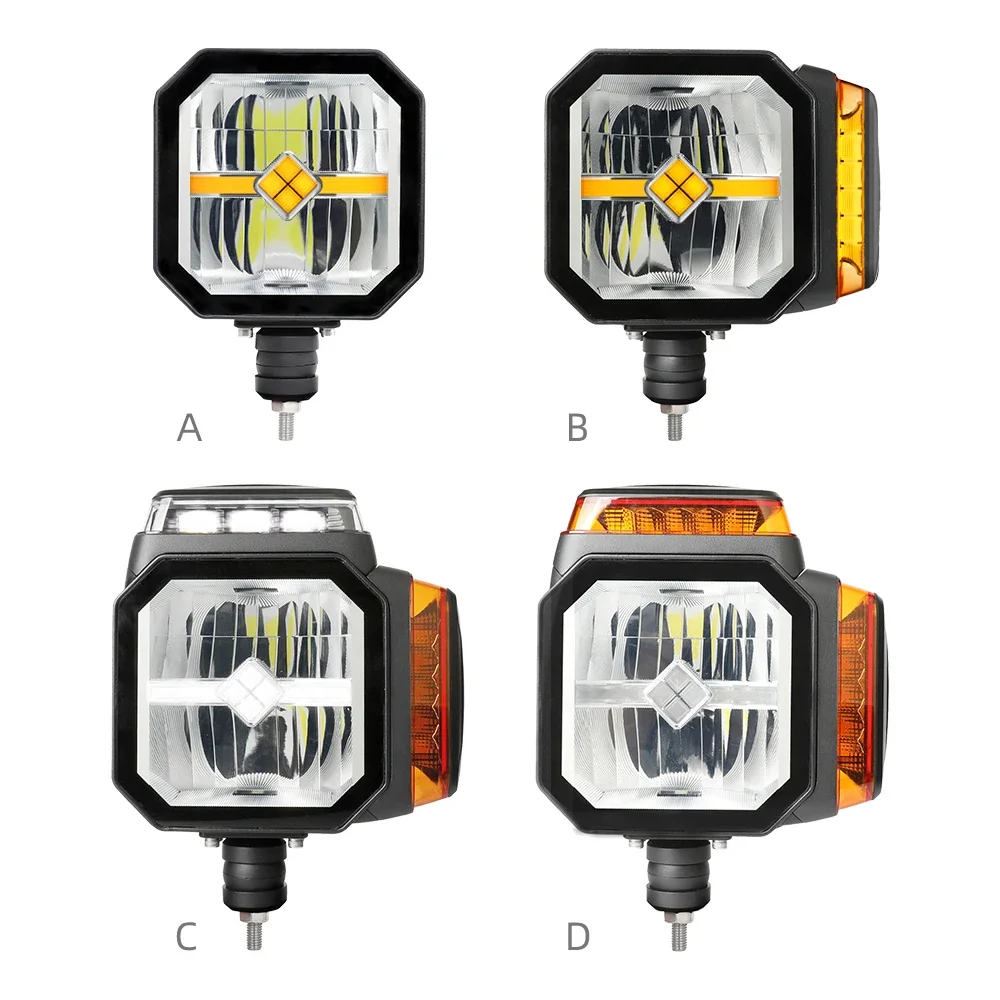 

2200LM 40W R10 6 inch driving lights Square Offroad Auxiliary Lamp Off Road Led Driving Light with Heating Lens