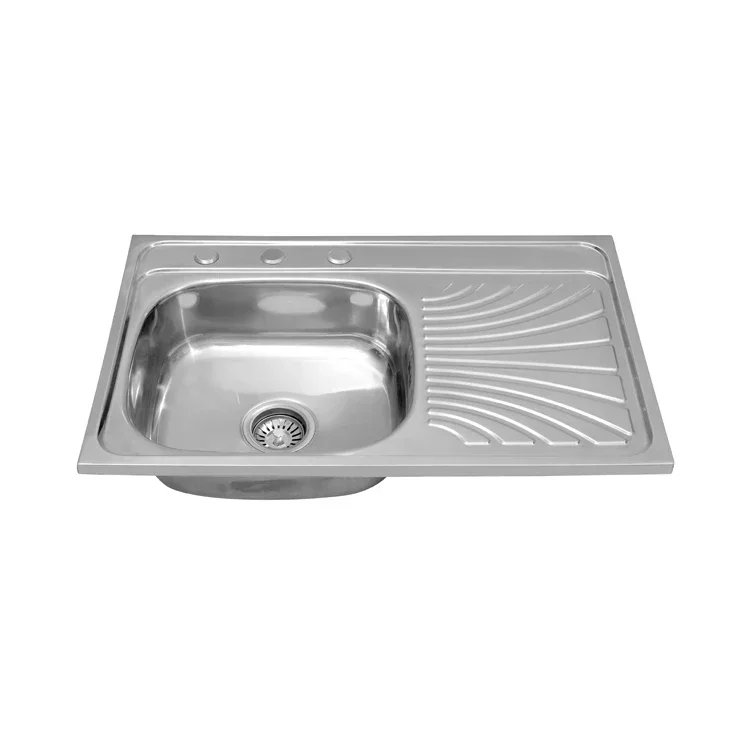 Large Farmhouse Top Amount Drain Board Hydraulic Press Stainless Steel Kitchen Sink