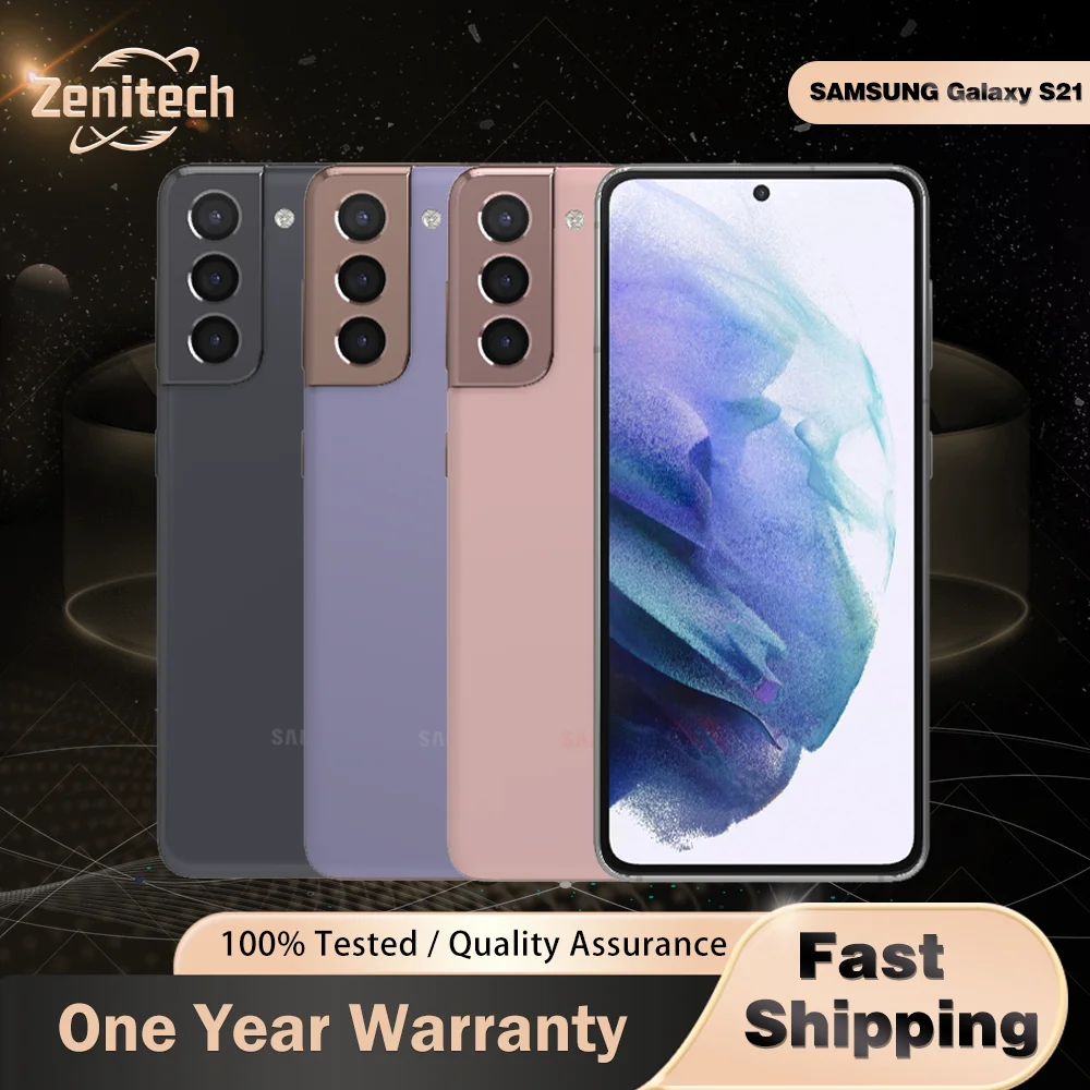 سامسونج جالاكسي S21 5G G991U1 6.2 "ال ROM 128/256GB RAM 8GB Snapdragon 888 NFC كاميرا خلفية ثلاثية ثماني النواة الأصلي 5G الهاتف الخليوي