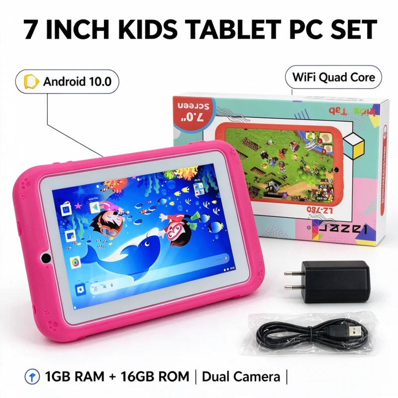 Double 11 Sales 7 INCH T10 With Silicon E98 KID Gift Tablet PC 1GBRAM +16G ROM  Dual Camera Android 10.0 WIFI Quad Core