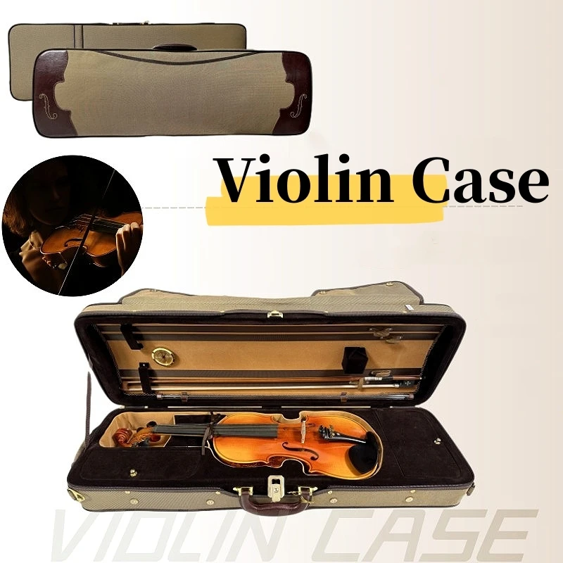 

High quality 4/4 violin Oxford cloth wooden case,inside flannel hygrometer,Storage Protect Violin box backpack