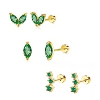 6Pcs 20G Hypoallergenic Stainless Steel Tiny Stud Earrings,Dainty CZ Cartilage Conch Helix Ear Piercing Jewelry Gift