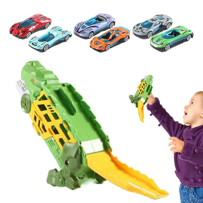 Transforming Dinosaur Car Toy Safe Dino Car Cool Holiday Gift Funny Unique Rex Project Car for Thanksgiving Birthdays New year