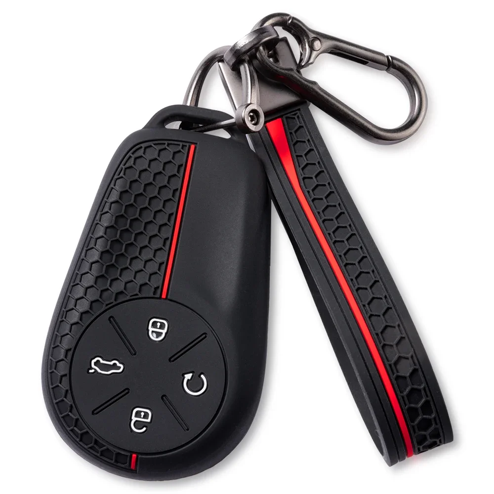 Silicone Car Smart Fob Key Case Cover Holder Chain For Chery EXEED VX LX RX TXL Modified FL CDM PHEV Key Protective Shell