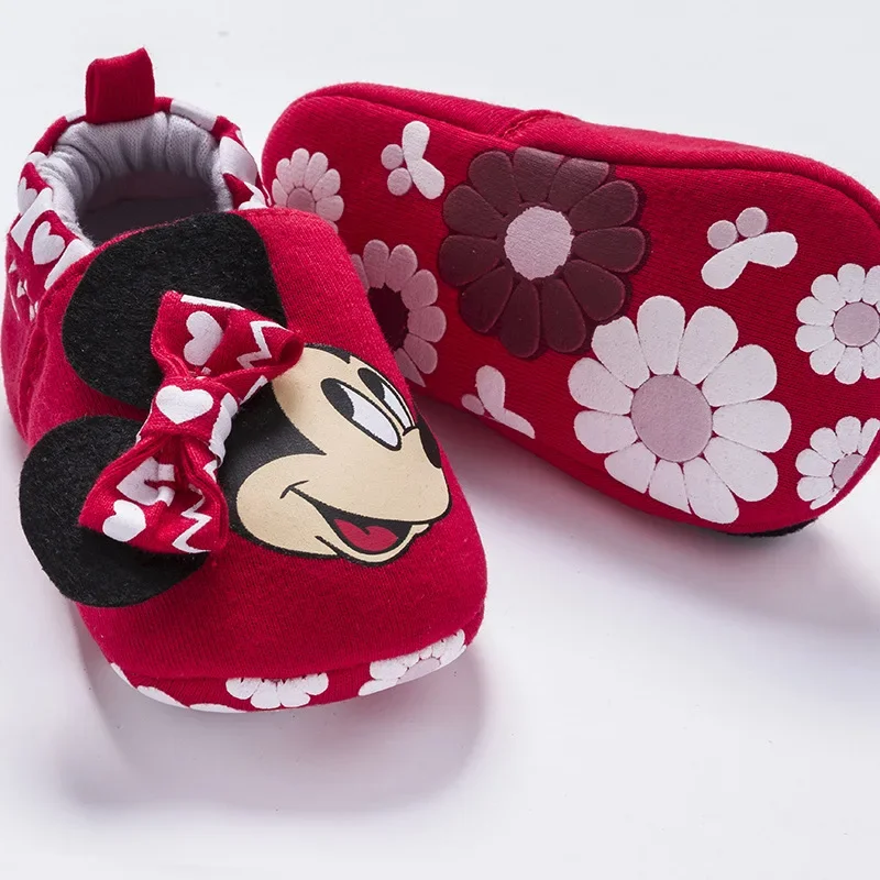 Disney 0-1 year old baby shoes boy girl baby cartoon Mickey car cute toddler shoes home step shoes