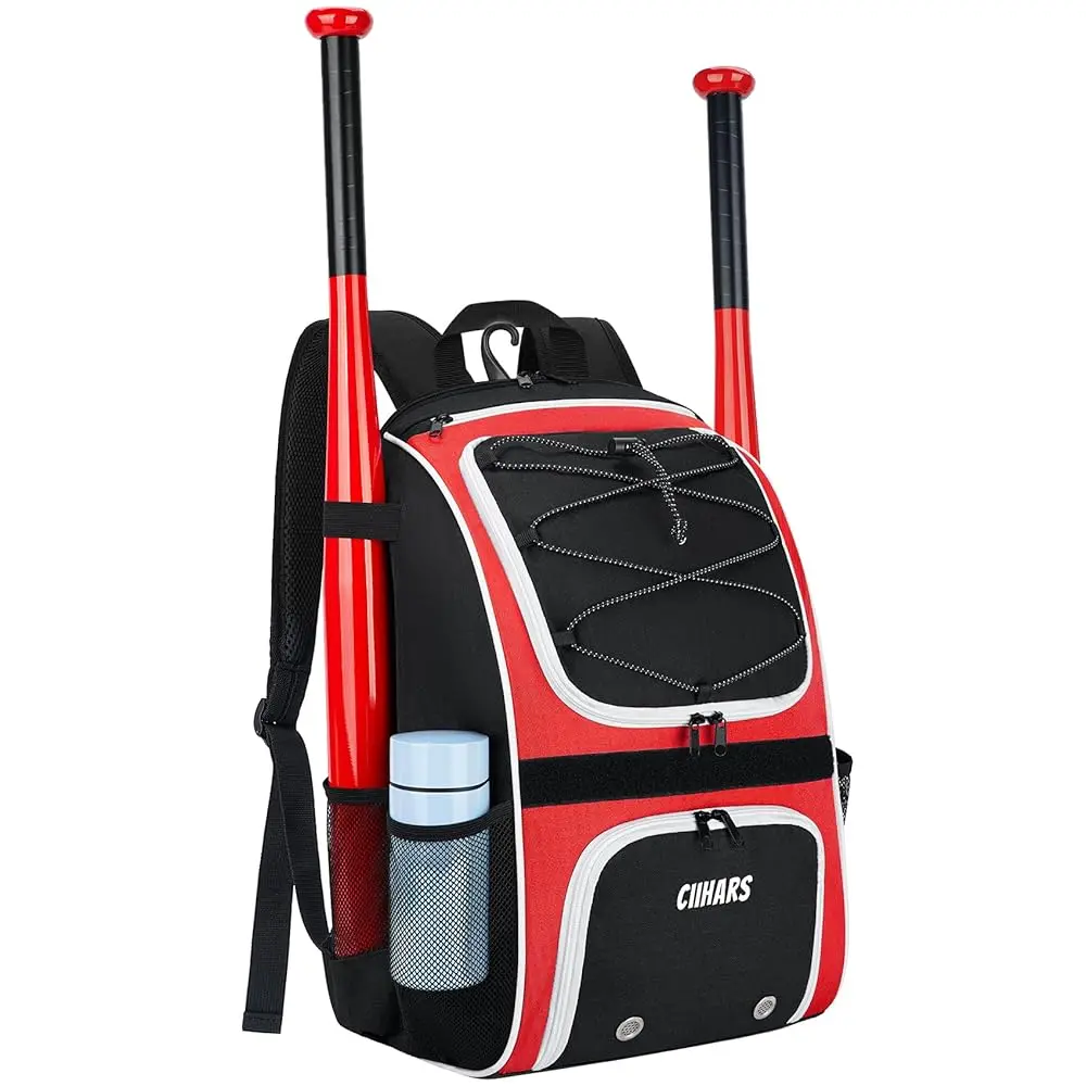 

Youth Baseball Bag - Baseball Backpack Bat & Glove Holder, T-Ball & Softball Equipment & Gear,Large Main Compartment for Helm