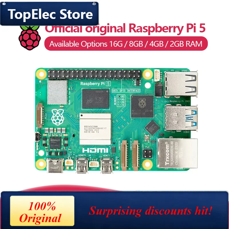 Raspberry Pi 5 8Gb Board - TopElec Resmi Original Raspberry Pi 5