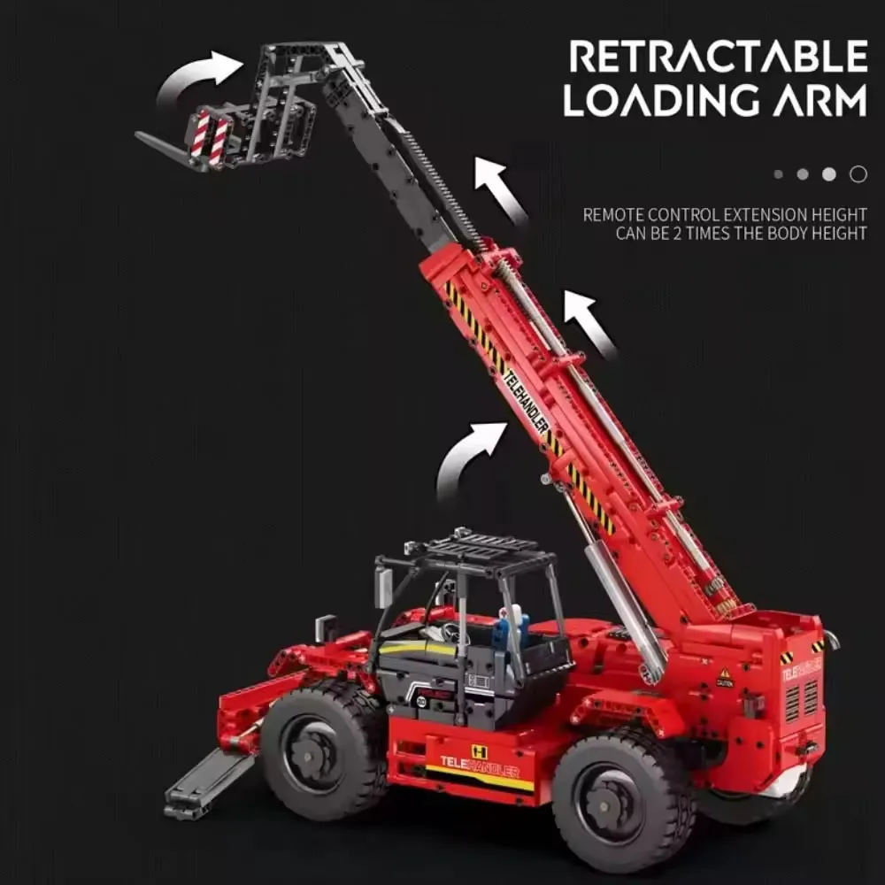 MOC – chariot élévateur à bras télescopique, modèle de bateau jouet, ensemble de blocs de construction, décoration intérieure détaillée, cadeau d'anniversaire idéal pour la saint-valentin