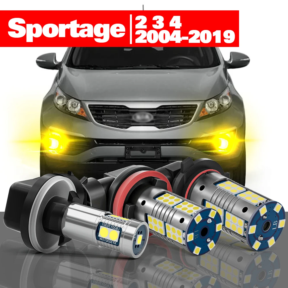 

Для Kia Sportage 2 3 4 2004-2019 аксессуары 2 шт. светодиодный ные Противотуманные фары 2006 2007 2008 2009 2010 2011 2012 2013 2014 2015 2016 2017