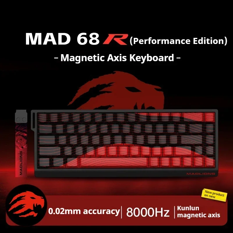 MAD60/68 เขาสําหรับเล่นเกมแกนแม่เหล็กคีย์บอร์ด 61/68 คีย์เกมเฉพาะ Full Key Hot Swap Quick Response Entry การปรับแต่งคีย์บอร์ด